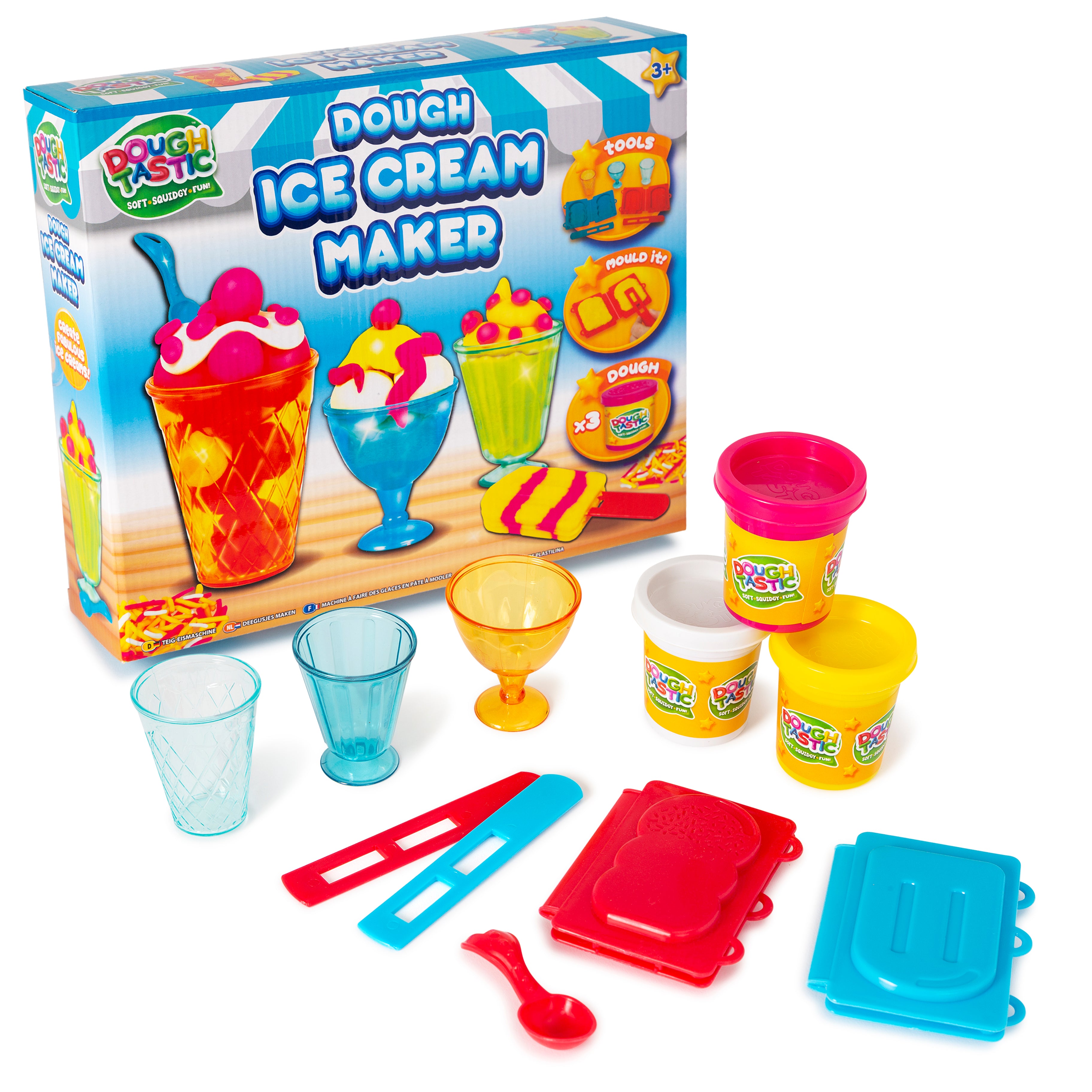 Kids Children Ice Cream Dough Craft Gift Set Tubs And Shapes Toy Hobby For Play Kids Children Ice Cream Dough Craft Gift Set Tubs And Shapes Toy Hobby For Play
